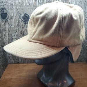 Thinsulate Kids Youth Ear Flaps Baseball Beige Khaki Hat Cap Size Medium